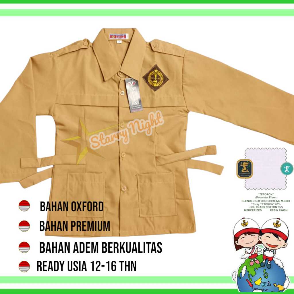 BAJU PRAMUKA SMP PEREMPUAN PANJANG