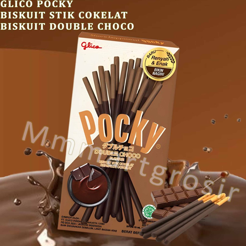 

Glico Pocky / Biskuit Stik Cokelat / Biskuit Stik Double Choco / 47gr