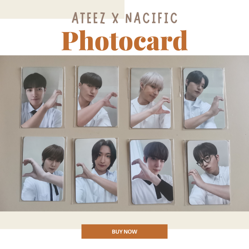 Photocard Ateez x Nacific Dear Youth R6 Official OT8 Koleksi Penggemar Kartu Foto Resmi