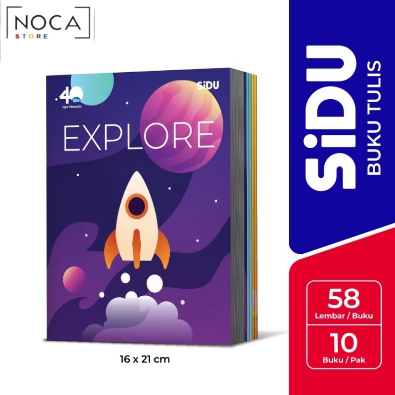 

NCS - Buku Tulis Sidu 58 Lembar Sinar Dunia Pak Isi 10 Buku