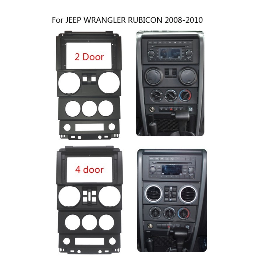 Frame Head Unit Android 9 inch JEEP Wrangler Rubicon 2008 - 2010