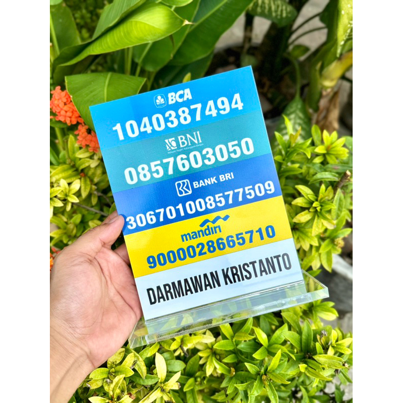 

UKURAN 20x15CM AKRILIK MEJA BISA CUSTOM REKENING BAHAN TEBAL