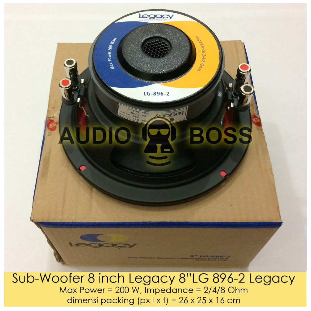 Speaker Subwoofer 8 inch Legacy 8 LG 8962  Subwoofer 8 Legacy 896 p OK6
