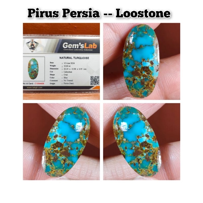 BATU AKIK PIRUS PERSIA URAT EMAS KUNO - LOOSTONE