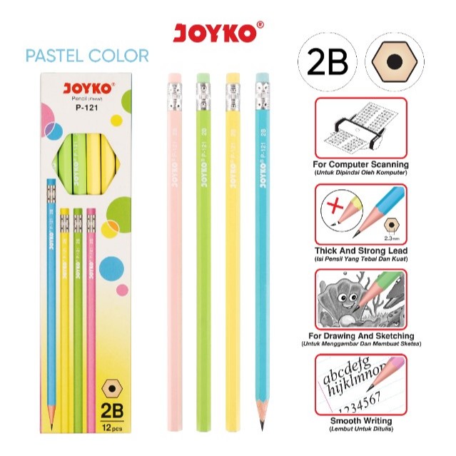 

❤️ Sarjana ❤️ Pencil Pensil Joyko P-121 2B 1 Pcs