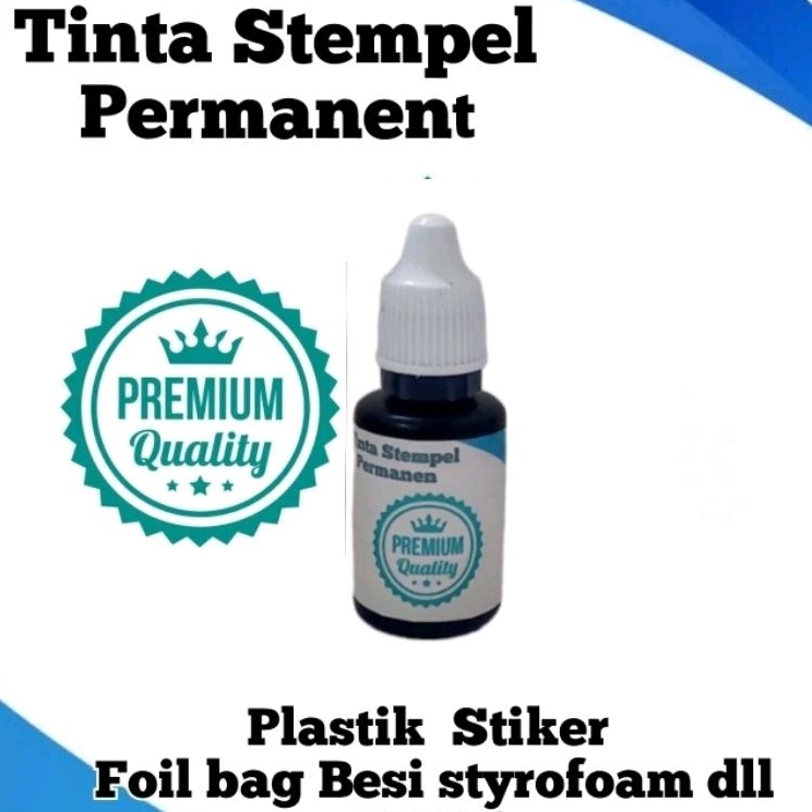 

Premium ink - Tinta Stempel Permanen ke plastik kemasan label stiker besi foil expired date stampel