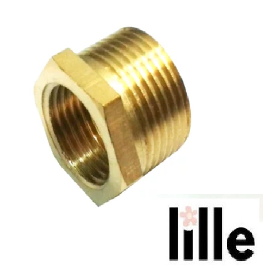 Flok Ring 1/4 x 1/2 inch Sambungan Drat Luar Dalam Verlop Adapter Bushing Kuningan
