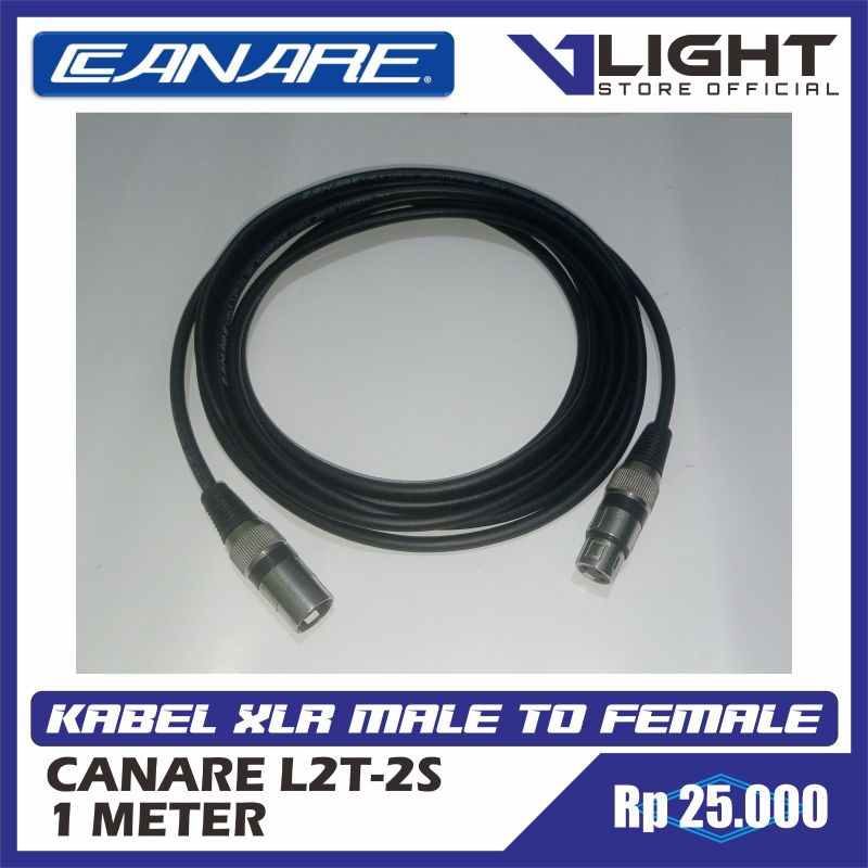 kabel Mic Stereo XLR Canare L2T-2S Jack Canon 1 Meter