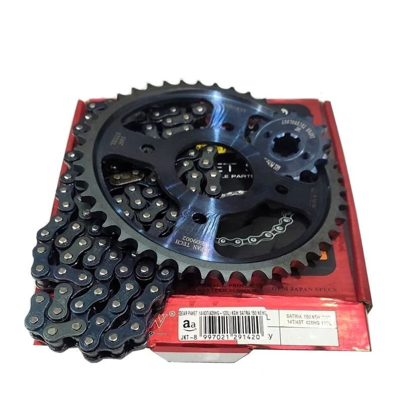 gir gear set gir set gear set titanium kgw 14-43 SATRIA FU F 150 NEW KARBU / FI - 2013 2014 2015 gea