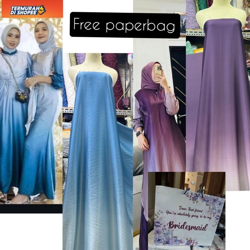 Kain silk gradasi | kain silk gradasi premium // omre. silk omre. gradasi 2 warna // silk omre grada