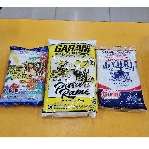 

PCS - GARAM BERYODIUM MERK PASARAME ( 160GR 500GR ) - GYURI 200GR - KAPAL 500GR