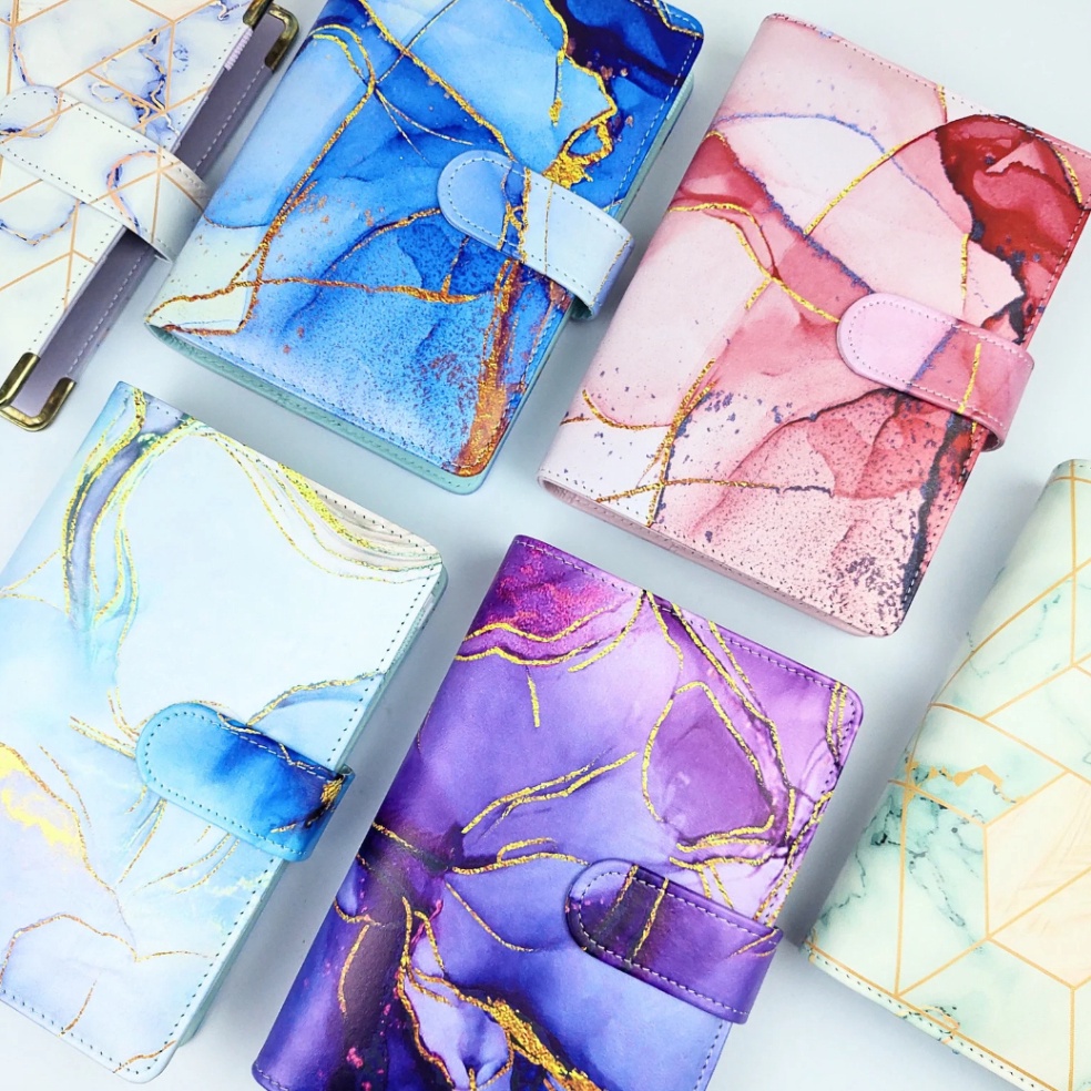 

KODE D56W COMPLETE SET BINDER A6 PU kulit budget binder planner komplit binder keuangan kulit