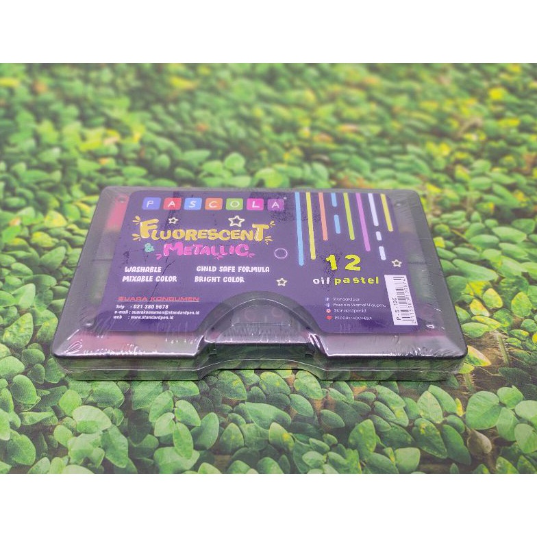 

STOK SEDIKIT Crayon Oil Pastel 12 warna Flourescent Metalic Pascola