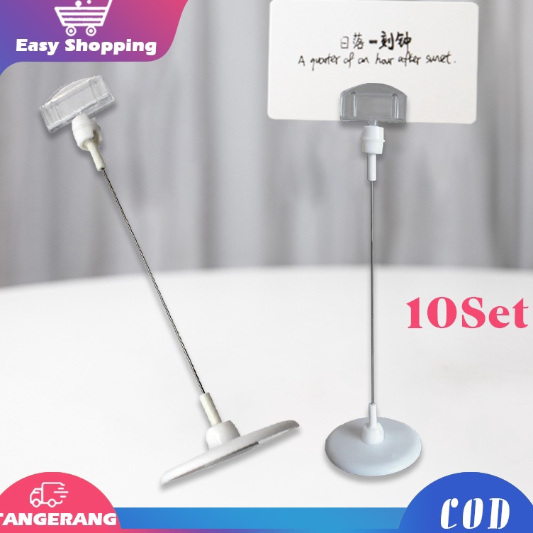 

KODE O56Q 1pcs Tiang Nomor Meja Foldable Table Number Holder Menu Stand Photo Clip Tatakan Holder Foto Price Tag