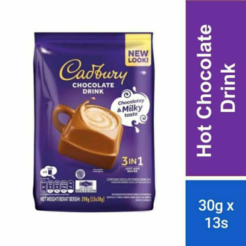 

Cadbury 3in1. Minuman Cokelat. Chocolate Drink. Serbuk Coklat. Exp April 2025.