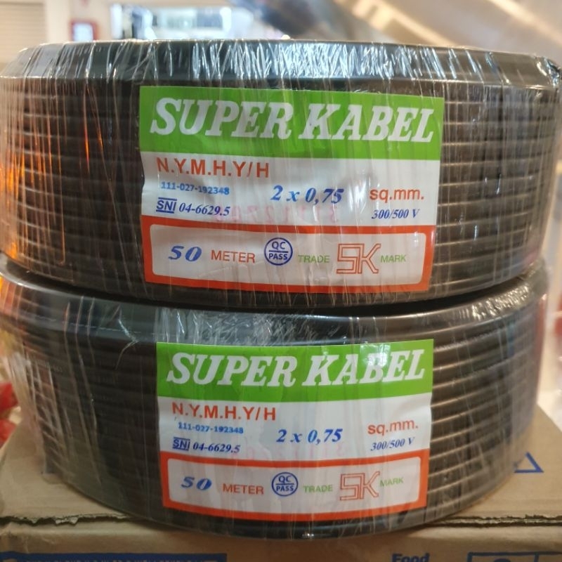 Kabel Listrik NYYHY 2 X 0,75 Super kabel 1Roll 50Meter