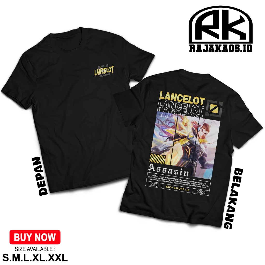 RAJA KAOS MOBILE LEGEND LANCELOT BREN ESPORT M2 - KAOS LANCELOT ASASSIN - KAOS ML VIRAL - COMBED 30S