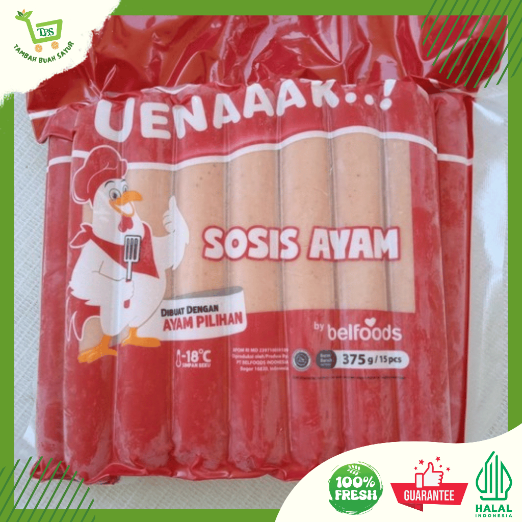 

BEALFOODS UENAK SOSIS AYAM 345 GR | Tambah Buah Sayur