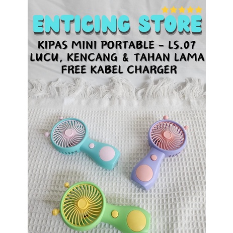 PROMO BESAR KIPAS ANGIN MINI PORTABLE GENGGAM MOTIF LUCU FAN MINI USB CAS KENCANG TAHAN LAMA PREMIUM