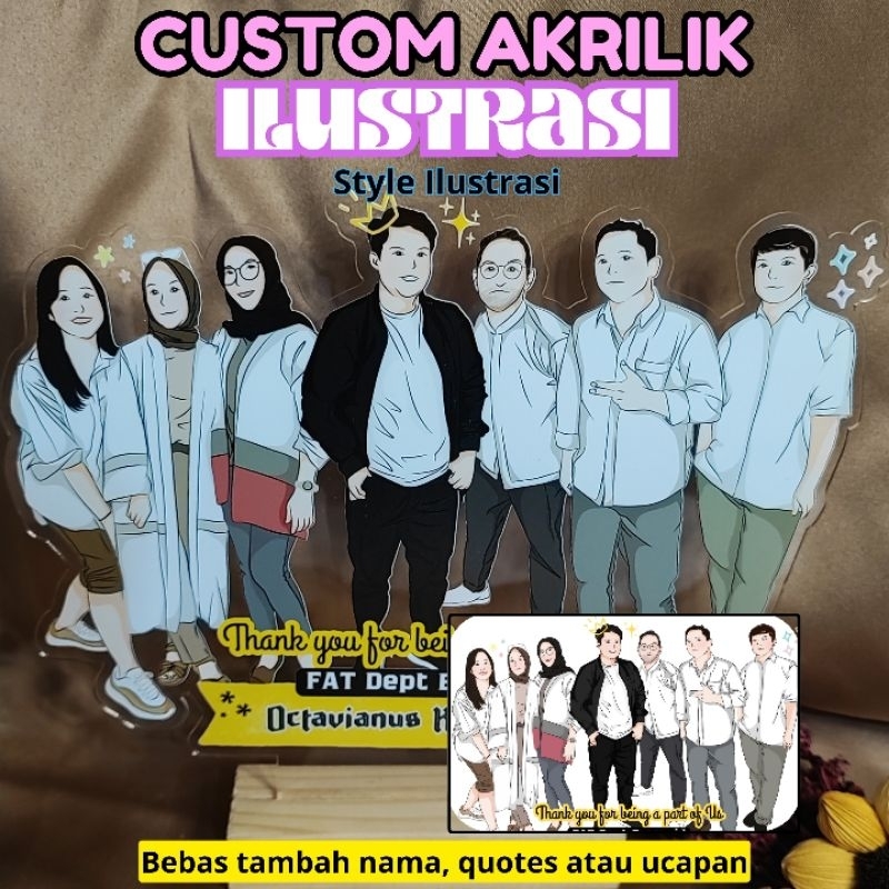 Akrilik Custom Ilustrasi Karikatur