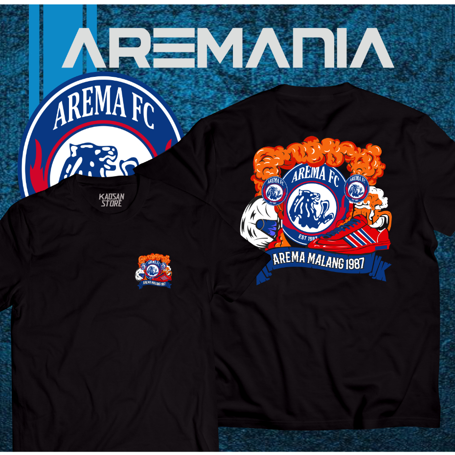 Kaos Arema Malang 1987 Tshirt Arema FC Football Malang Supporter Arema Malang
