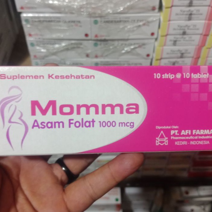 Terkini MOMMA Asam Folat 1mcg Suplemen Kesehatan Ibu Hamil 1tablet