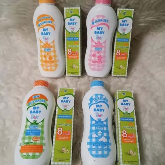 

FG2 PAKET HEMAT MINYAK TELON MY BABY 9 ML BEDAK 125GR BEDAK DIKIRIM RANDOM