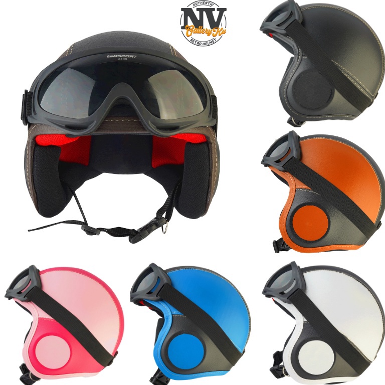 KODE G87Y HELM BOGO RETRO ANAK 2 3 4 5 6 TAHUN FREE KACAMATA PORORO SEPEDA EDUKASI SNI LAKI LAKI PER