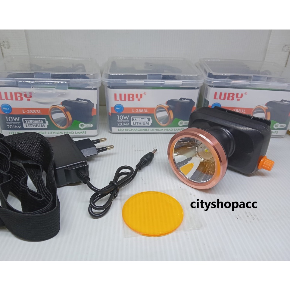 KODE X12R Senter KepalaHeadlamp LUBY L 2883L 1 wattFree lensa kuning  L2883L