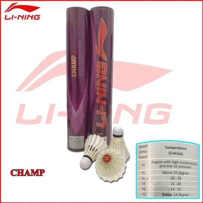 KODE S5O SHUTTLE COCK LINING CHAMP  KOK LI NING BADMINTON BULU TANGKIS
