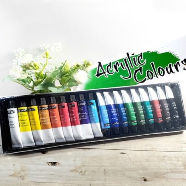 

KODE Y95N CAT AKRILIK VTEC ACRYLIC COLOURS 6 ML VTec CAT AKRILIK 18 WARNA