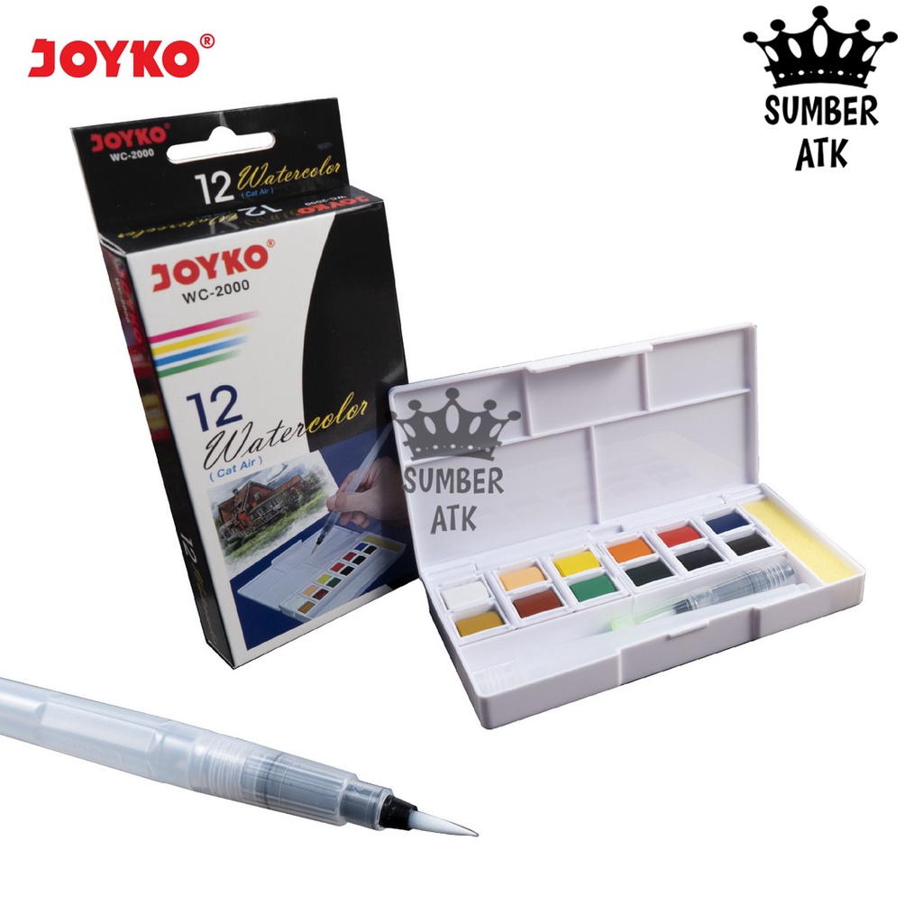 

KODE T24B Watercolor Cat Air Joyko WC2 12 Colors Warna