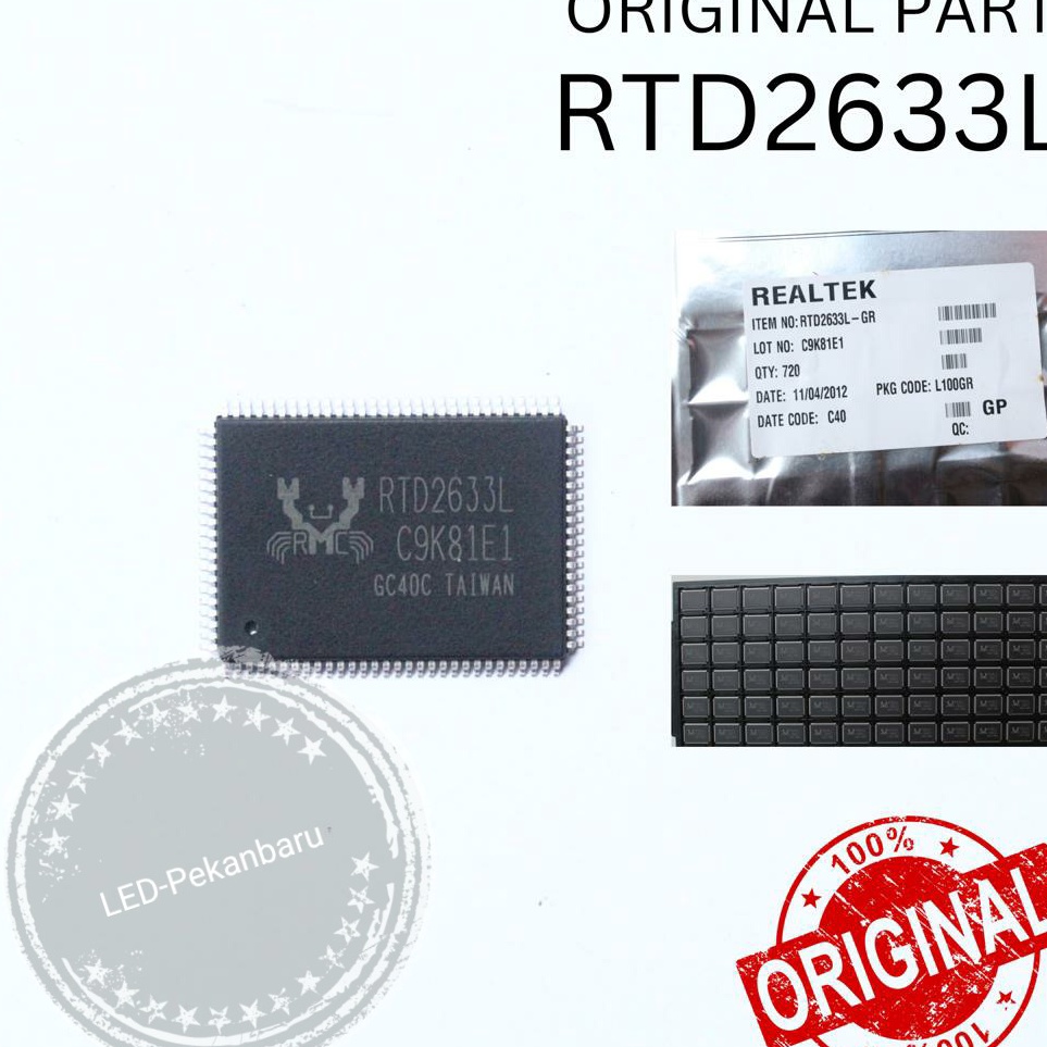 KODE D52Y IC RTD2633L RTD2633 RTD 2633 SHARP LED TV QFP128 SMD