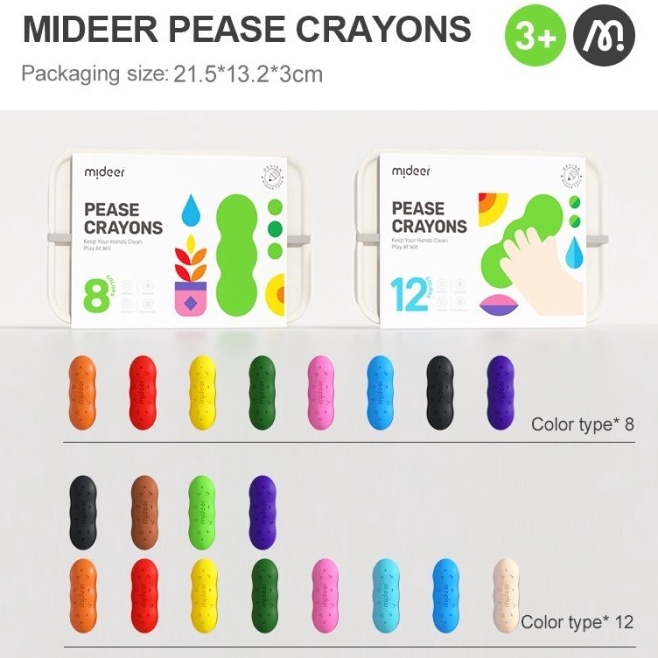 

KODE X26C Mideer Peas Crayon Pease Crayon Krayon Nontoxic NonToxic Menggambar Melukis Alat Gambar Bayi Anak Mewarna
