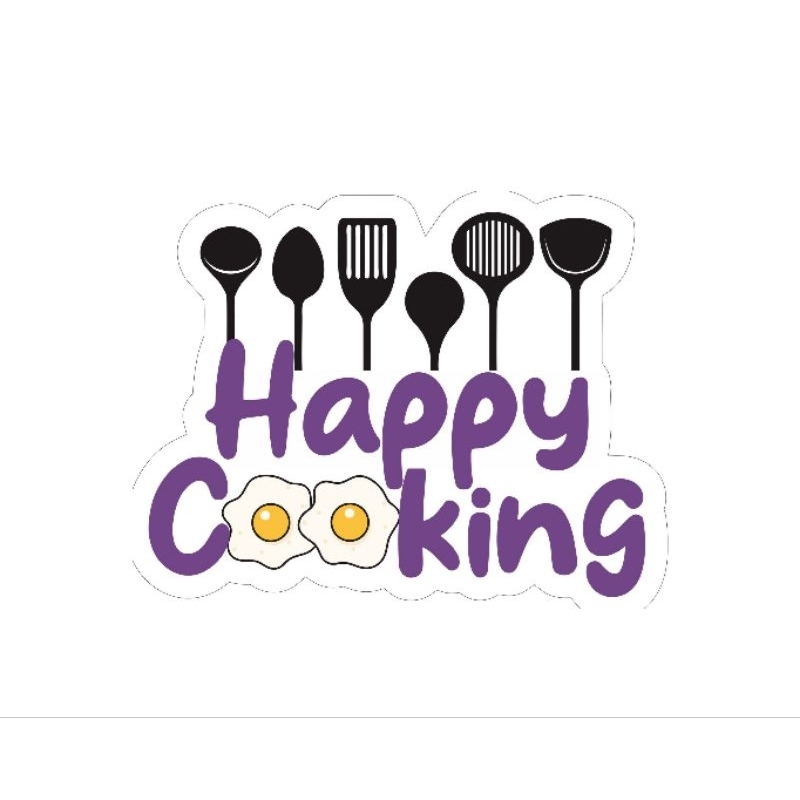 Hiasan Dinding Tulisan Happy Cooking Dapur