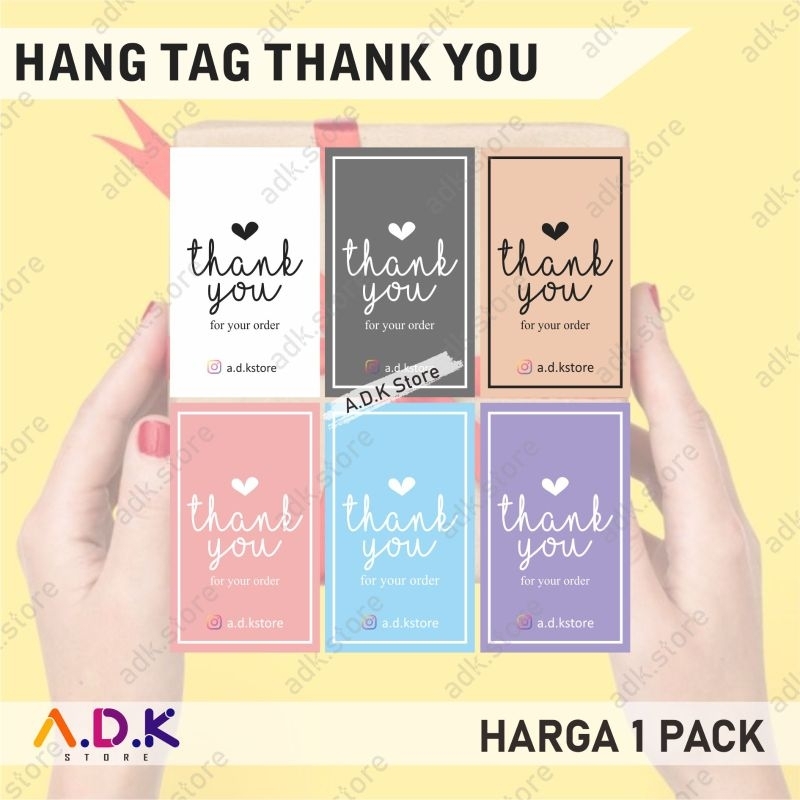 

[1 PACK] HANG TAG THANK YOU