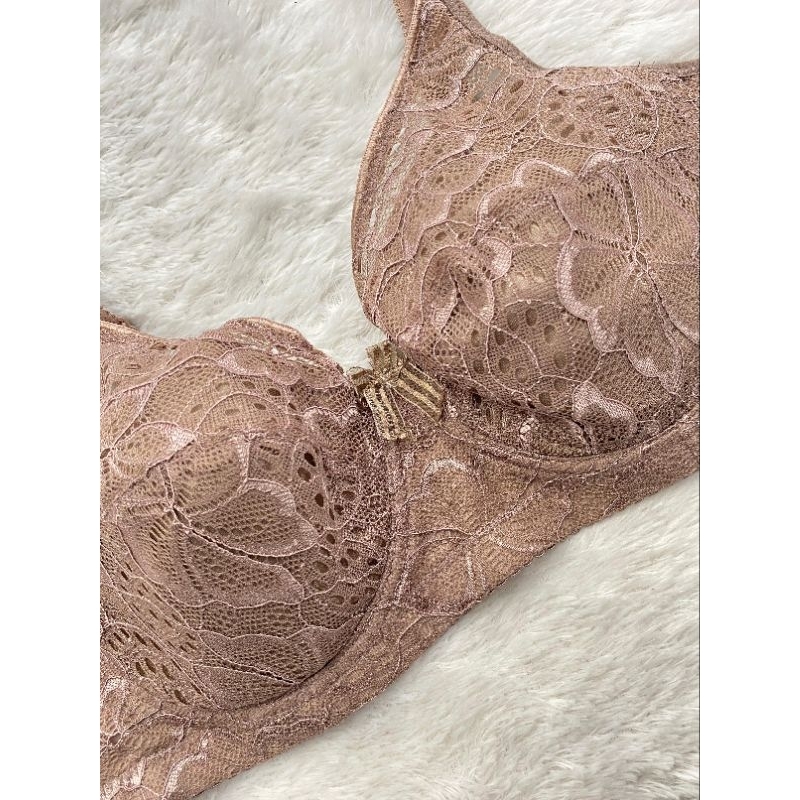 Kally-bh bra brokat/renda berkawat tanpa busa 36-44D-8004