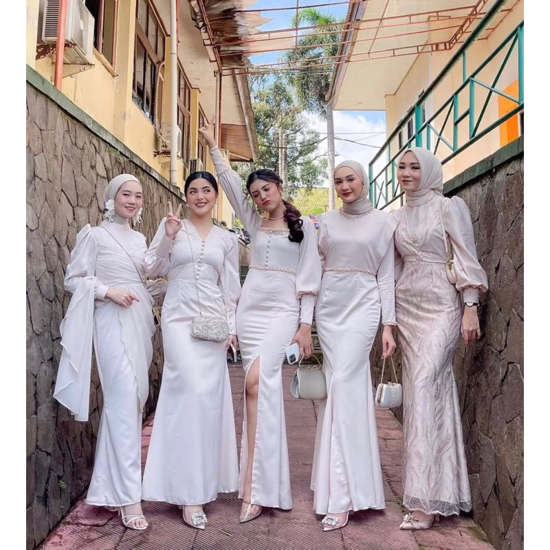 Dress Pesta Dress Bridesmaid Dress Custom Mewah Trendy