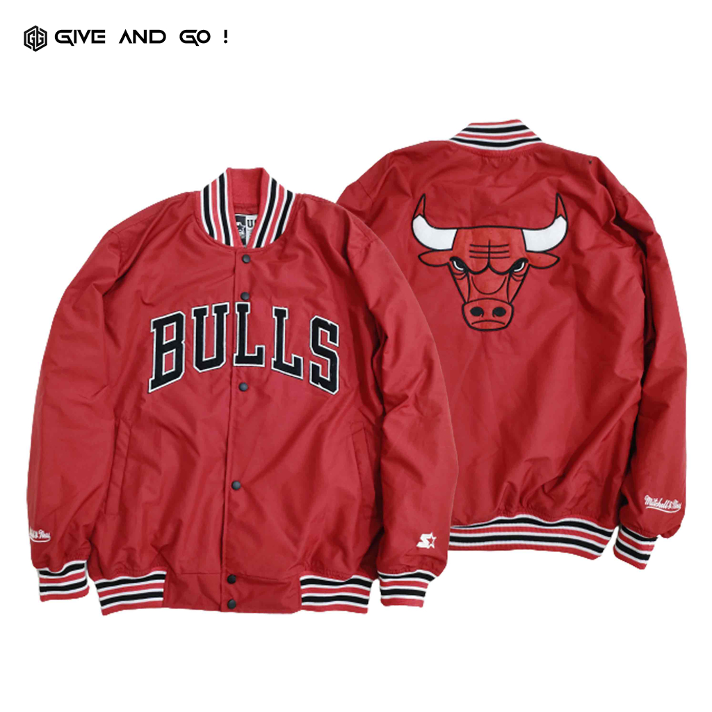 Jacket Chicago Bulls Jaket Pria Baseball Varisity Full Bordir Jaket Vintage Original