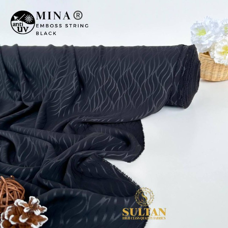 KAIN MINA ANTI UV SULTAN EMBOSS STRING 50 CM