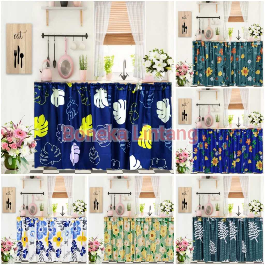 Gorden Kolong  Dapur Minimalis- Korden Kolong Dapur - Tirai Kolong Dapur Bonekalintang