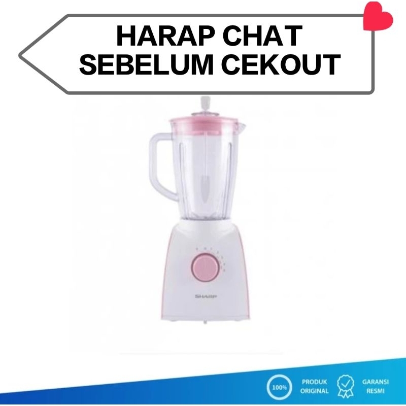 Sharp EM152GBL Blender 1.5 Liter Putih dan Biru, Low Watt 350W dengan Pengaman Motor