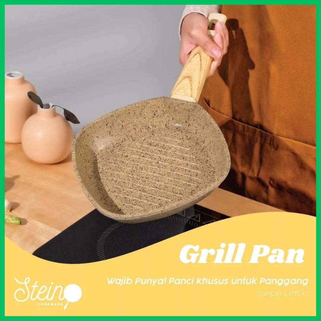 steincookware onyx grill pan 20 cm wajan anti lengket