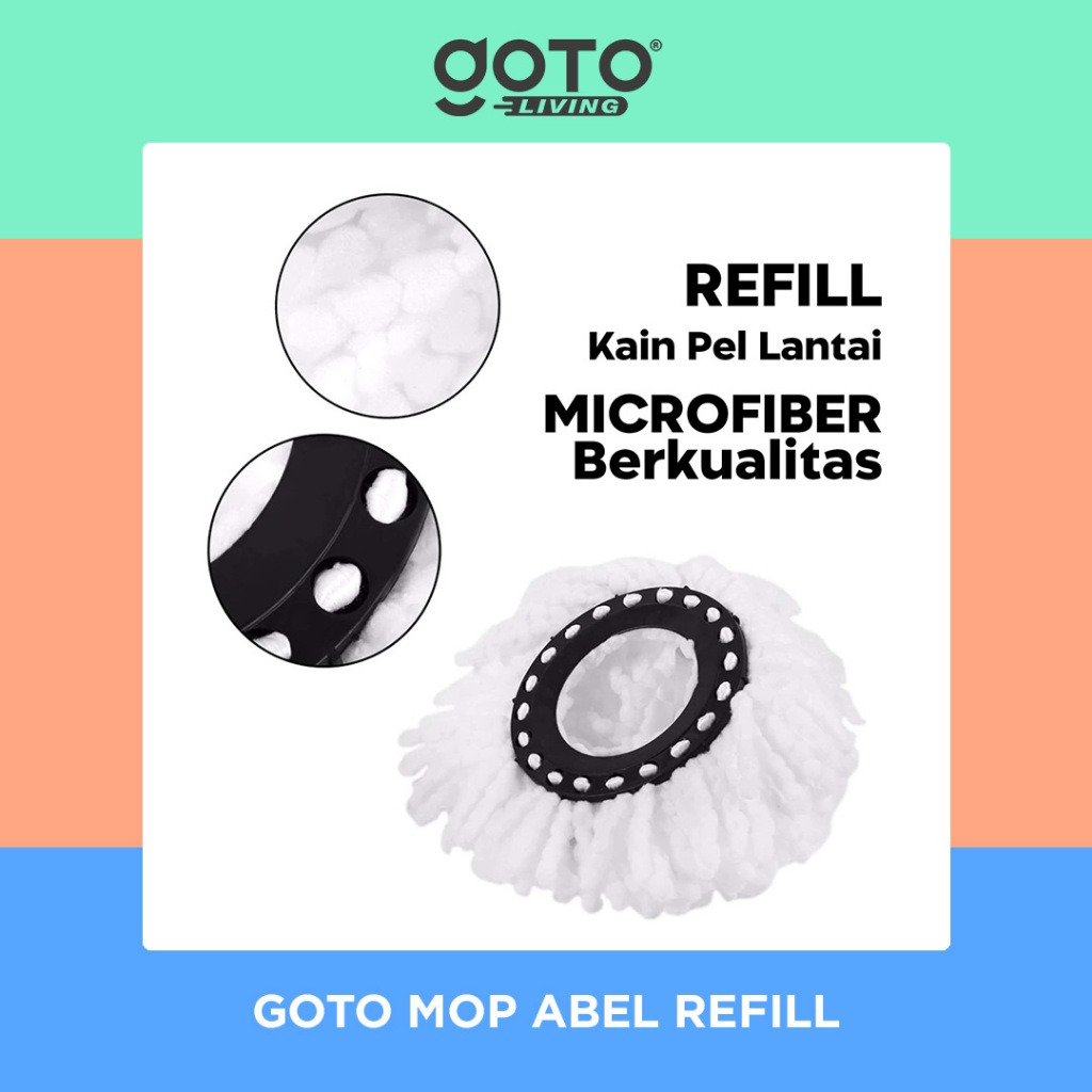 Goto Abel Kain Pel Pembersih Lantai Refill Lap Microfiber Super Mop