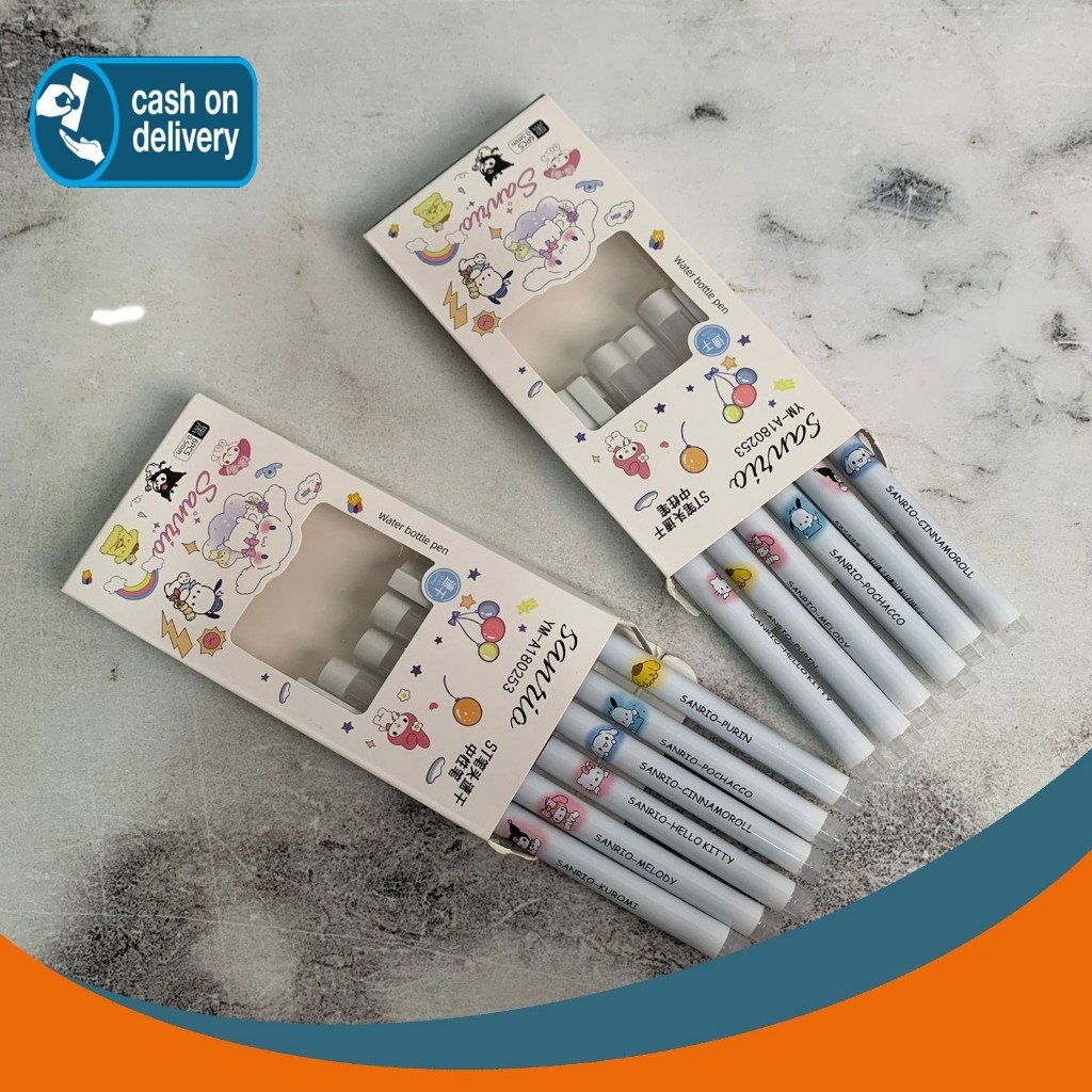 

PULPEN GEL 1 SET ISI 6 PCS SANRIO WATER BOTTLE PEN PGK-1267 PEN PENA BOLPEN BOLPOIN LUCU ANAK ALAT TULIS KANTOR SEKOLAH MURAH TERMURAH COD