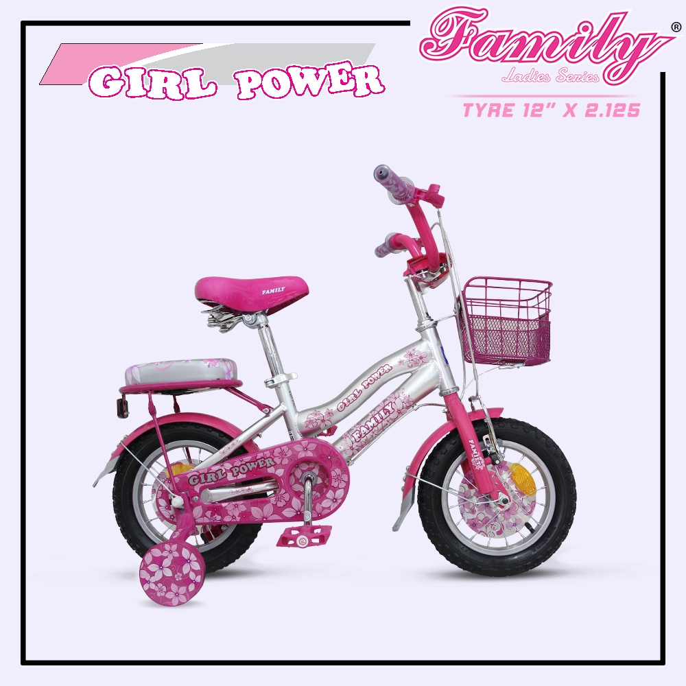 SEPEDA ANAK CEWEK MINI 12 INCH FAMILY GIRL POWER