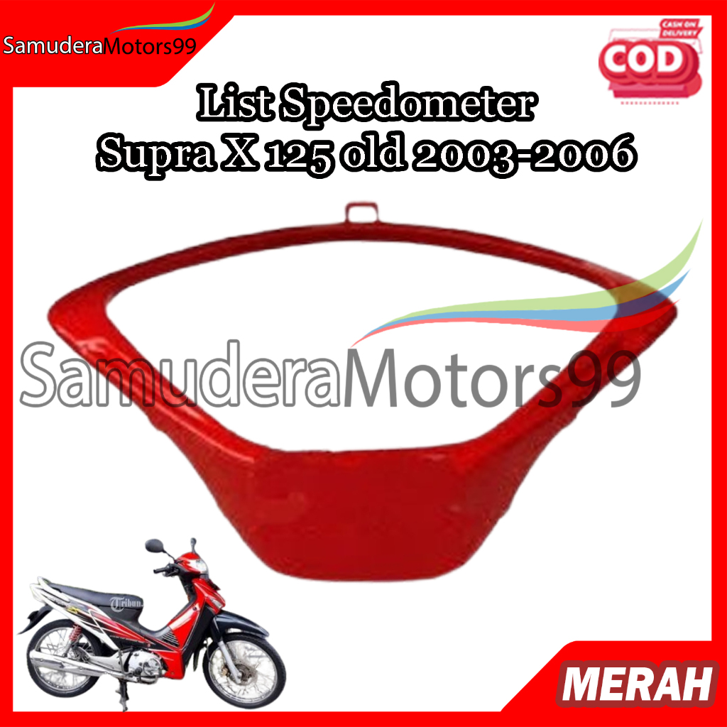 Cover List Speedometer / Ring Speedometer Supra X 125 Old 2003 - 2006 Merah