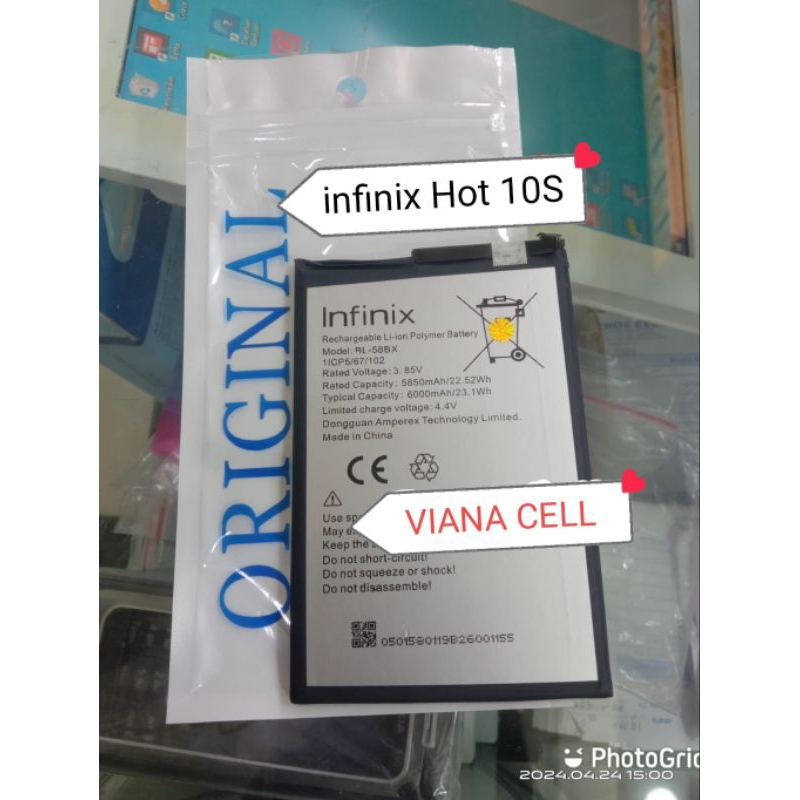 Baterai batrei infinix Hot 10S BL58BX BL-58BX