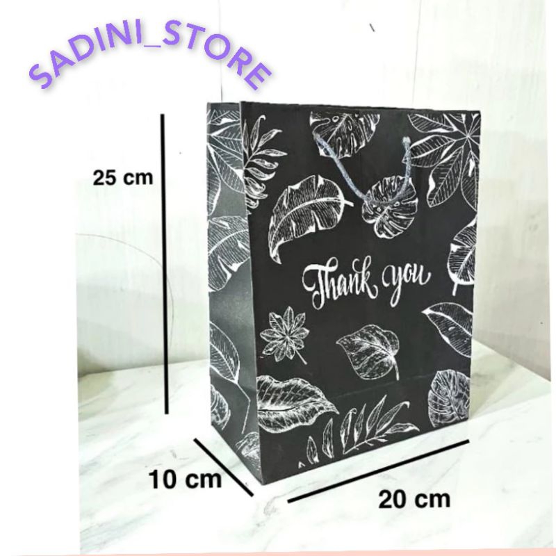 

Paper bag 20x25 Thankyou Hitam full