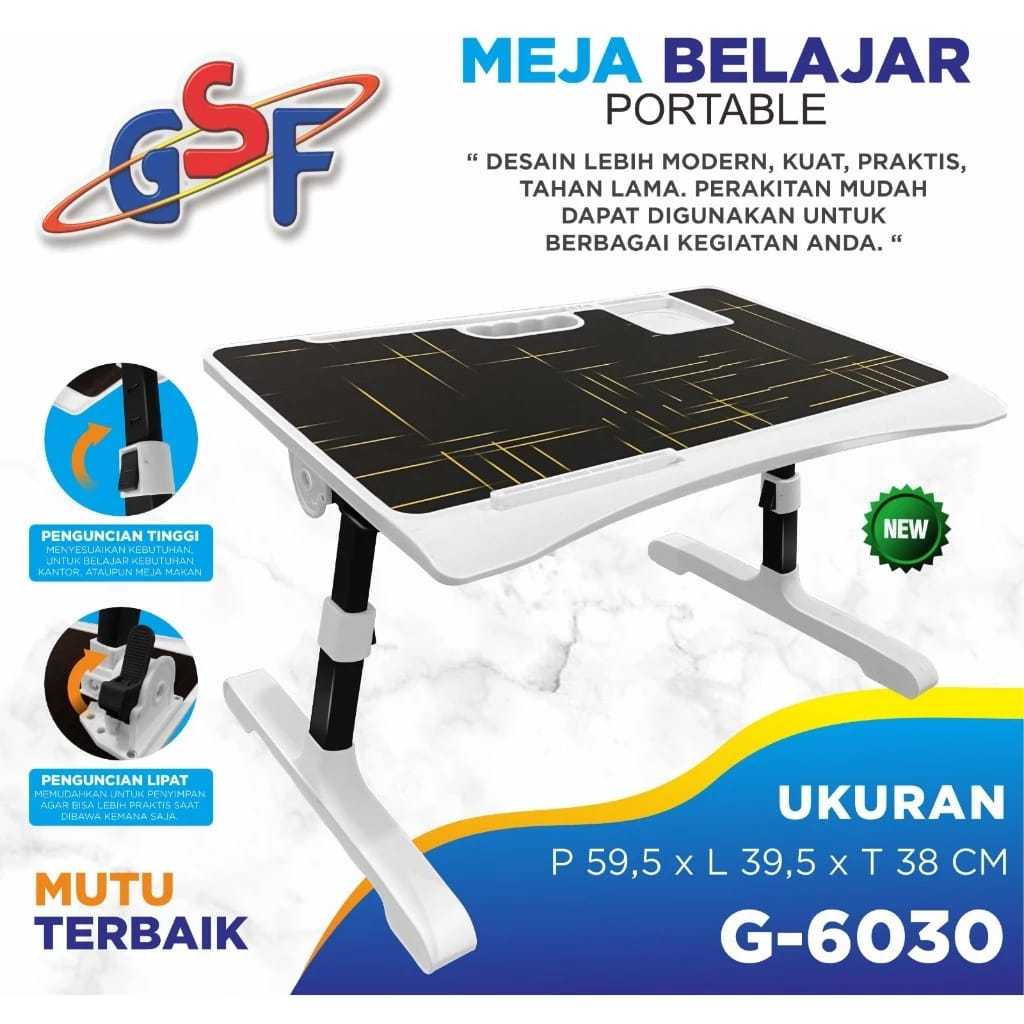 (G-6030) | GSF Meja Laptop Lipat Portable | Meja Belajar Anak JUMBO